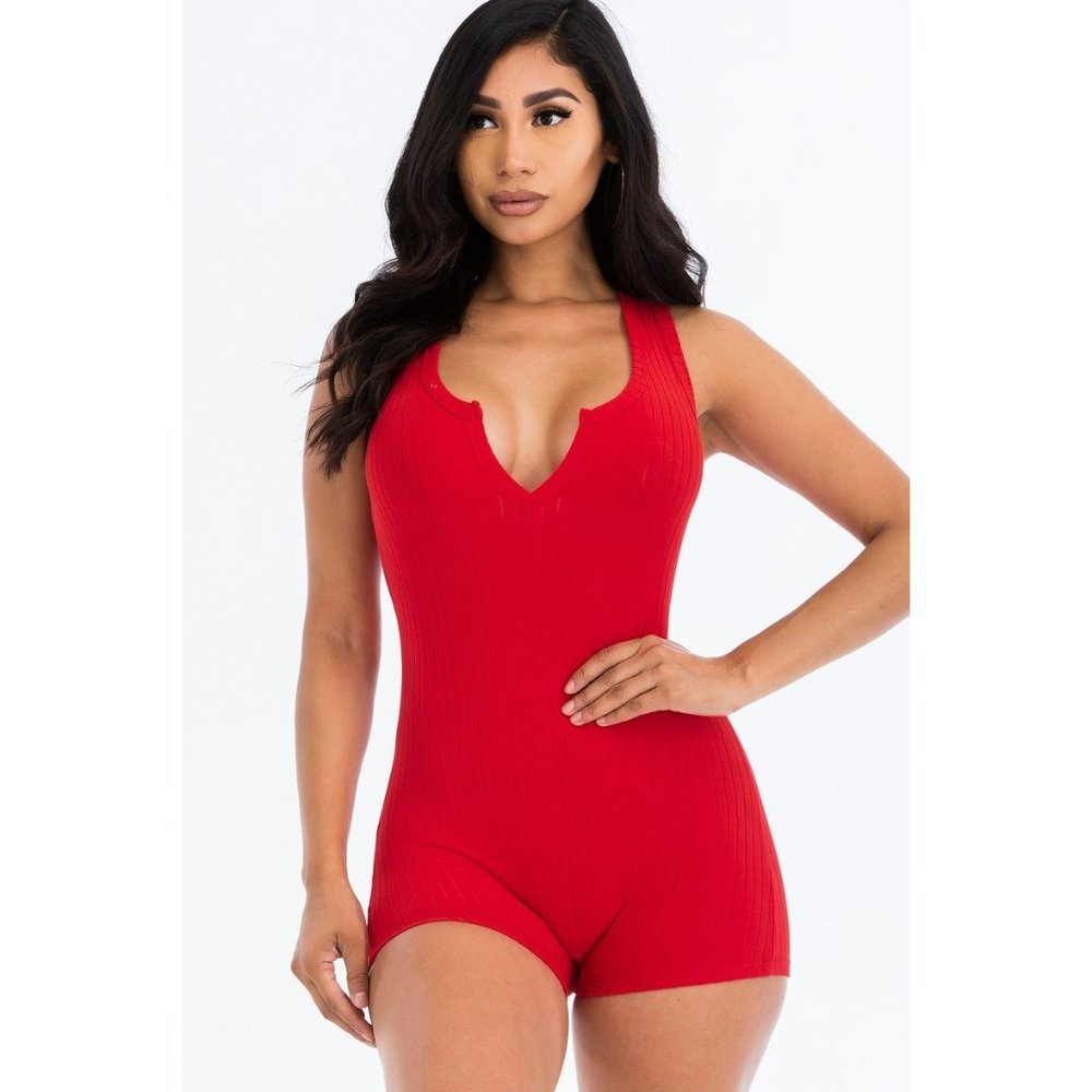 Doing Me Romper - Red